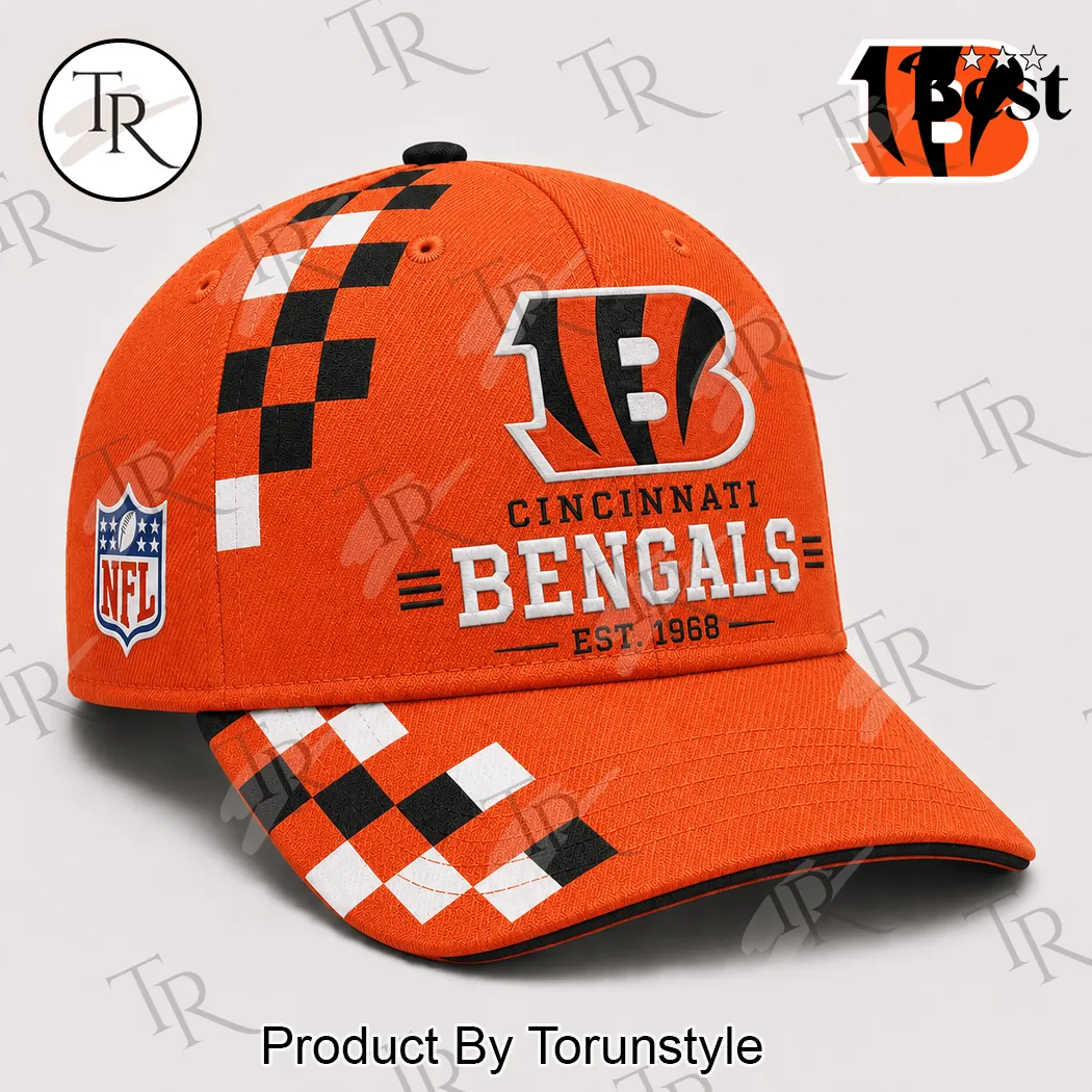Cincinnati Bengals NFL Est 1968 Premium Orange Sideline Baseball Cap Cincinnati Bengals NFL Est 1968 Premium Orange Sideline Baseball Cap
