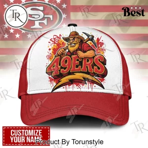 San Francisco 49ers Personalized Name Graffiti Mascot Premium Baseball Cap San Francisco 49ers Personalized Name Graffiti Mascot Premium Baseball Cap