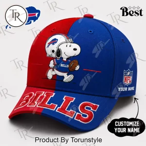 Buffalo Bills Snoopy Personalized Embroidered Split Color Baseball Cap