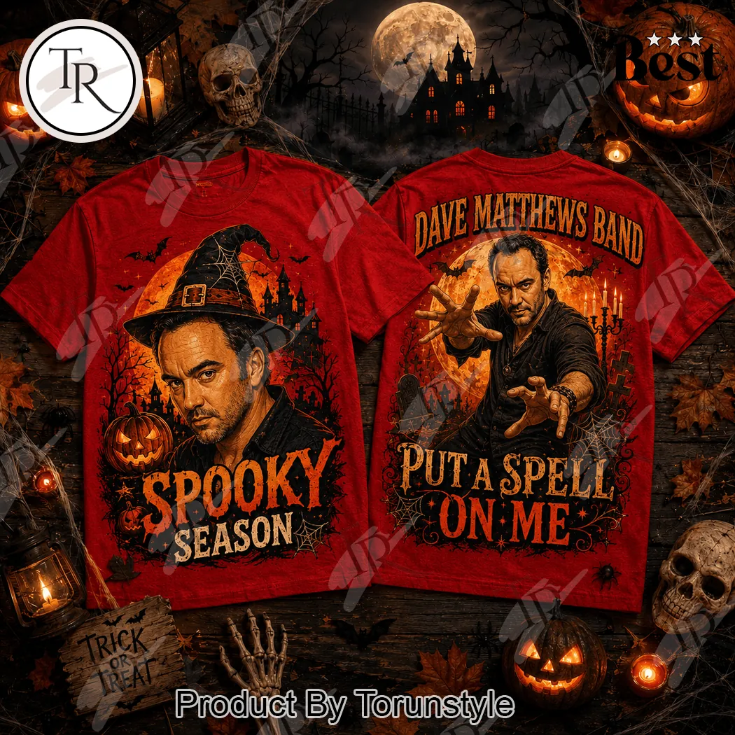 Dave Matthews Band Halloween Spooky Season Put A Spell On Me Red Graphic T-Shirt Dave Matthews Band Halloween Spooky Season Put A Spell On Me Red Graphic T-Shirt