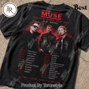 Muse The Wow Signal Tour 2026 Vintage Double Sided Concert Graphic T-Shirt