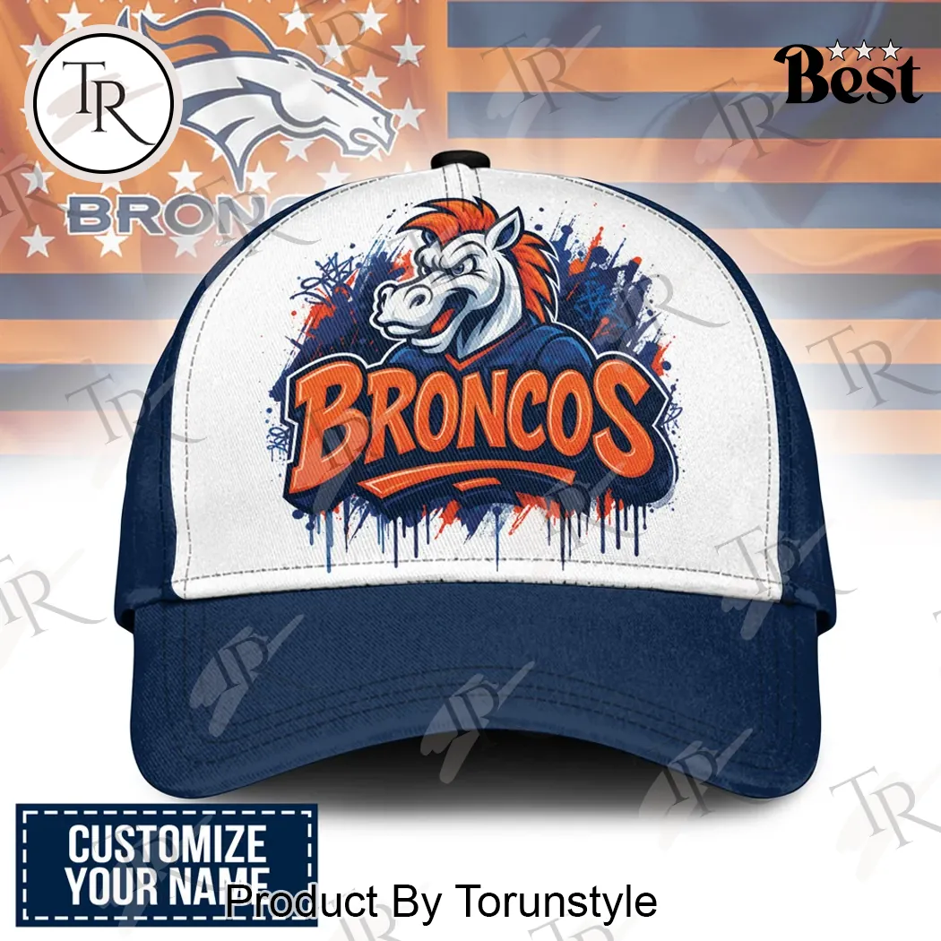 Denver Broncos NFL Personalized Name Graffiti Art Baseball Cap Denver Broncos NFL Personalized Name Graffiti Art Baseball Cap