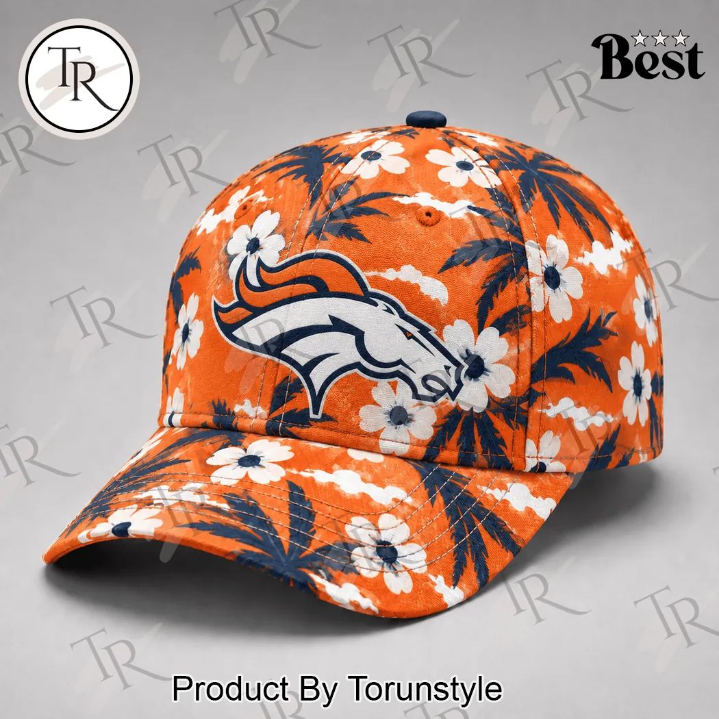 Denver Broncos NFL Premium Tropical Floral Cap Denver Broncos NFL Premium Tropical Floral Cap