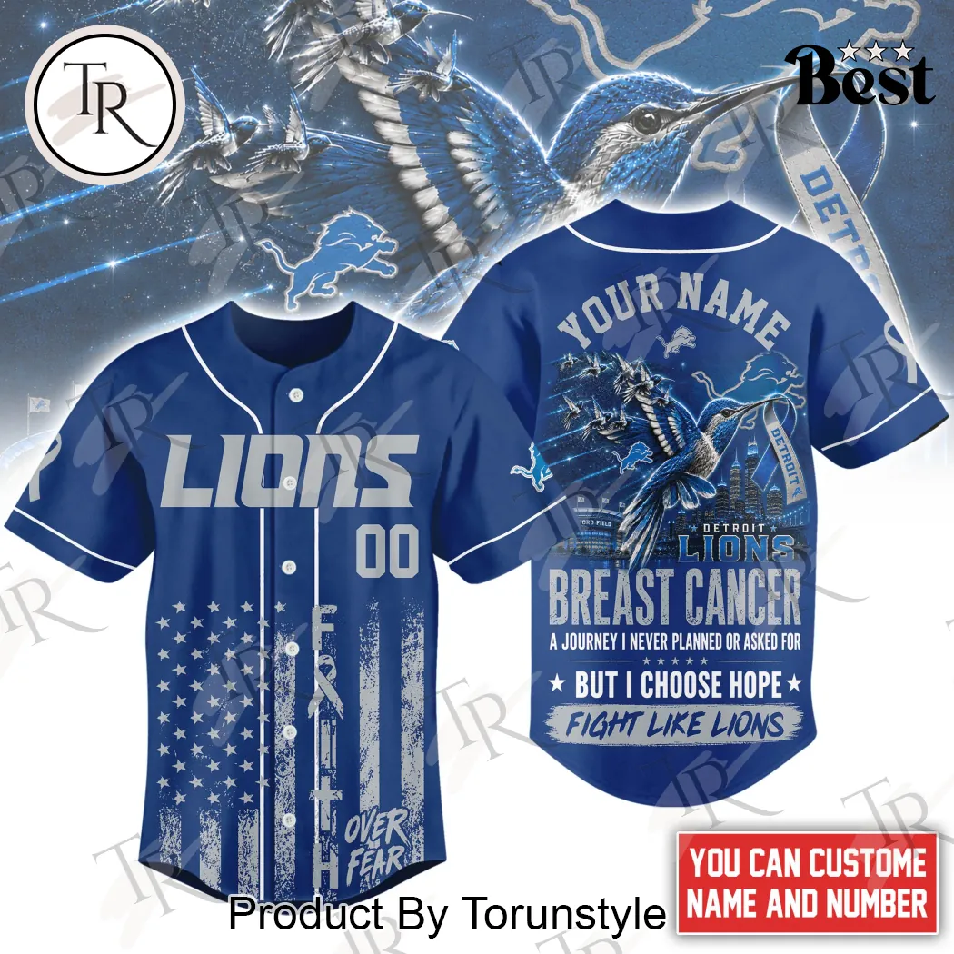Detroit Lions Breast Cancer Awareness Hope Over Fear Custom Baseball Jersey Detroit Lions Breast Cancer Awareness Hope Over Fear Custom Baseball Jersey