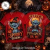 Snoopy Spooky Season Witch and Vampire Halloween Red Graphic T-Shirt Snoopy Spooky Season Witch and Vampire Halloween Red Graphic T-Shirt