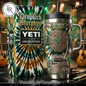 Dropkick Murphys Shipping Up To Boston Celtic Shamrock Custom 3D Embossed Stainless Steel Travel Mug 40oz Tumbler