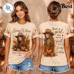 Lainey Wilson Just A Girl Who Loves Fall Autumn Pumpkin Cowgirl Country Music T-Shirt