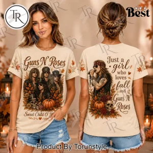 Guns N’ Roses Sweet Child O’ Mine Autumn Pumpkin Vintage Rock Band T-Shirt