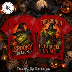 The Grinch Put A Spell On Me Halloween Spooky Season Graphic T-Shirt