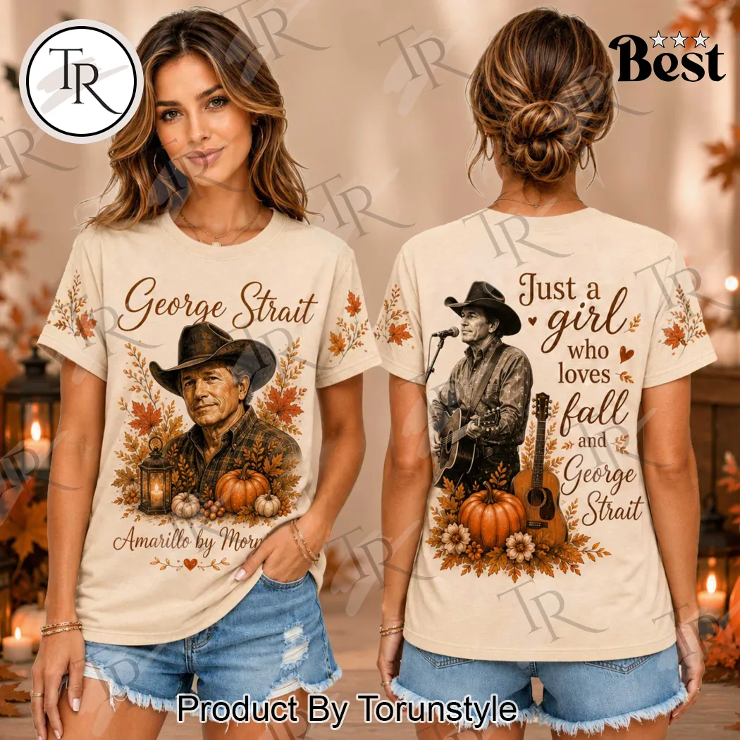 George Strait Amarillo By Morning Autumn Pumpkin Country Music Graphic T-Shirt George Strait Amarillo By Morning Autumn Pumpkin Country Music Graphic T-Shirt
