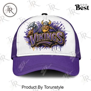 Minnesota Vikings Personalized Name Premium Graffiti Purple Baseball Cap