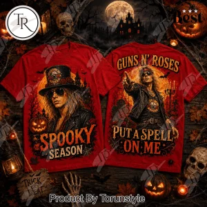 Guns N Roses Halloween Spooky Season Slash and Axl Rose Vintage Rock Red T-Shirt Guns N Roses Halloween Spooky Season Slash and Axl Rose Vintage Rock Red T-Shirt