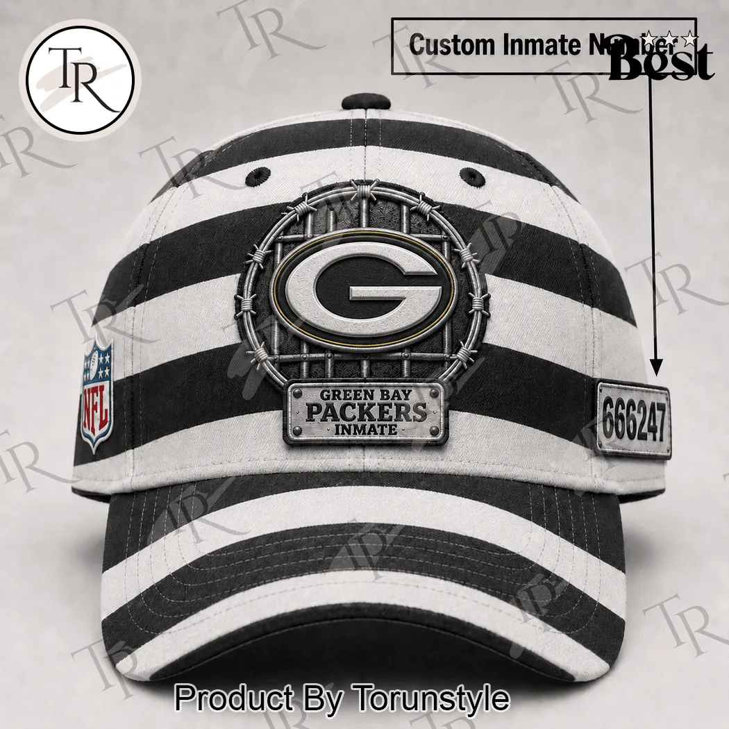 Green Bay Packers NFL Personalized Inmate Custom Number Baseball Cap Green Bay Packers NFL Personalized Inmate Custom Number Baseball Cap