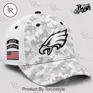 Philadelphia Eagles Salute to Service Premium White Digital Camo Baseball Cap