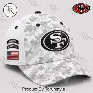 San Francisco 49ers NFL Salute to Service White Digital Camo Baseball Cap