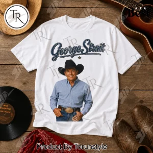 George Strait Tribute Premium Double Sided Country Music Graphic T-Shirt