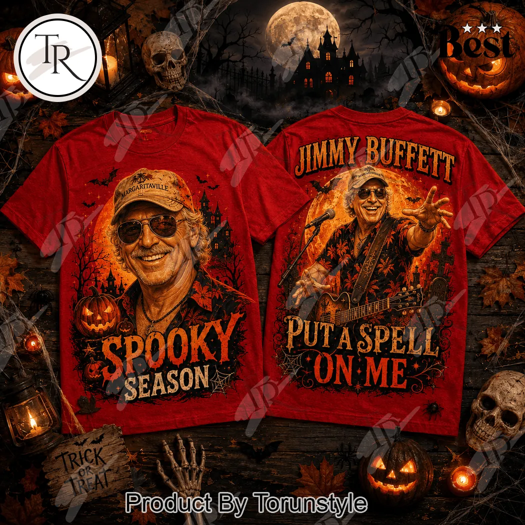 Jimmy Buffett Spooky Season Margaritaville Halloween Concert Graphic T-Shirt Jimmy Buffett Spooky Season Margaritaville Halloween Concert Graphic T-Shirt