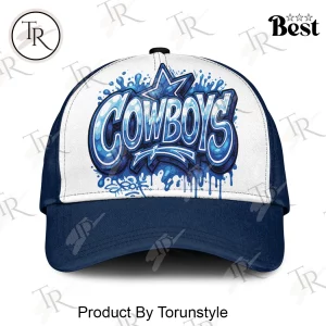 Dallas Cowboys Personalized Graffiti Art Custom Name Baseball Cap