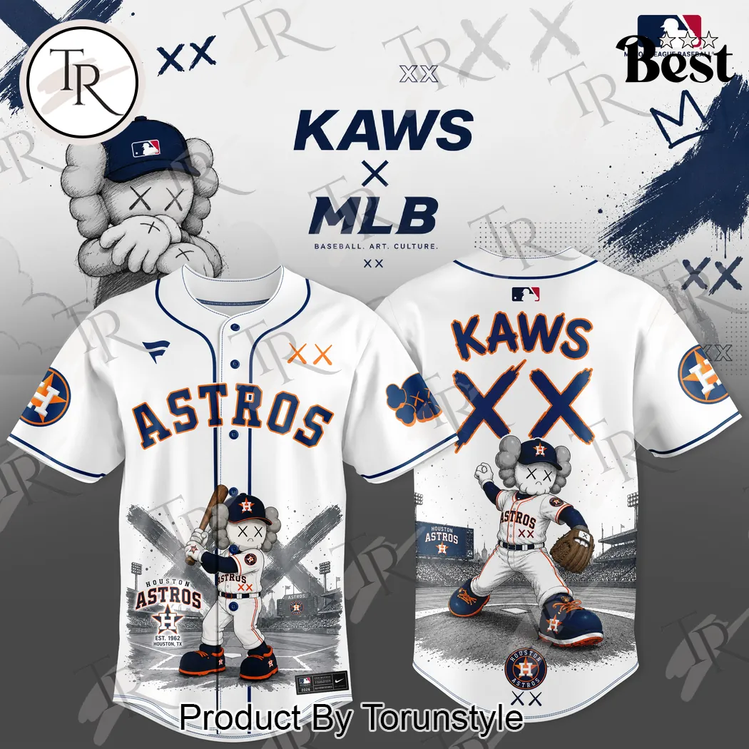 KAWS x MLB Houston Astros 2026 Limited Edition Graphic Baseball Jersey KAWS x MLB Houston Astros 2026 Limited Edition Graphic Baseball Jersey