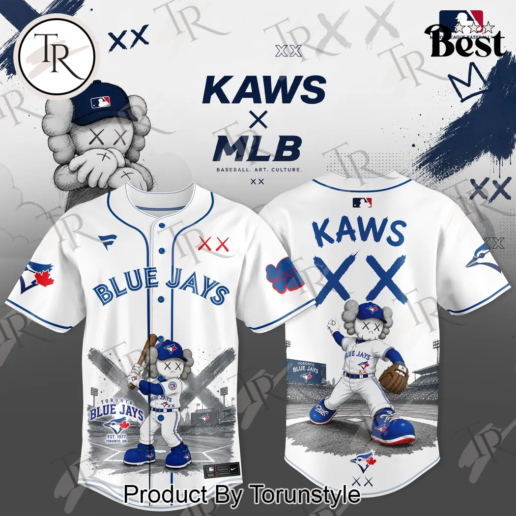 KAWS x MLB Toronto Blue Jays 2026 Limited Edition Streetwear Baseball Jersey KAWS x MLB Toronto Blue Jays 2026 Limited Edition Streetwear Baseball Jersey