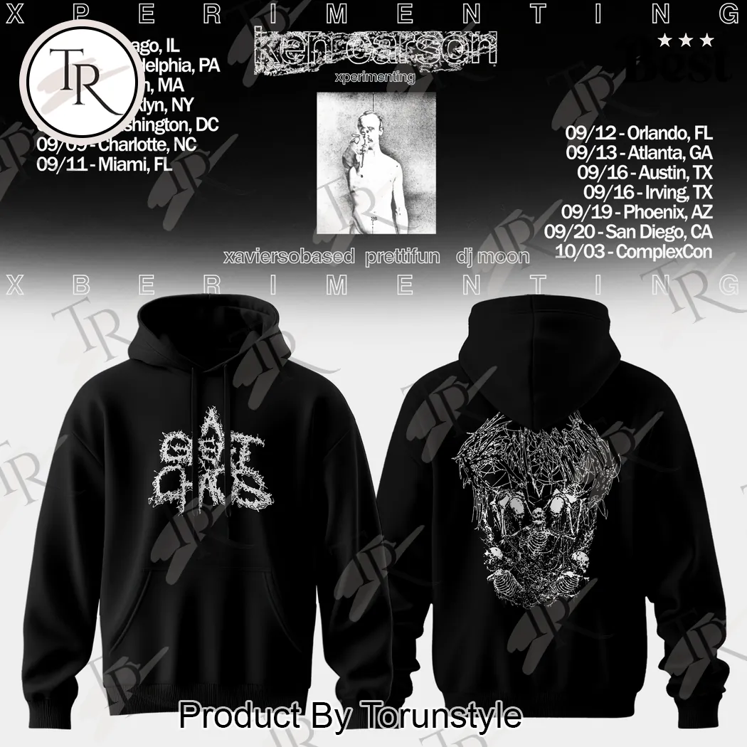 Ken Carson Xperimenting Tour Opium Aesthetic Gothic Skull Streetwear Hoodie Ken Carson Xperimenting Tour Opium Aesthetic Gothic Skull Streetwear Hoodie