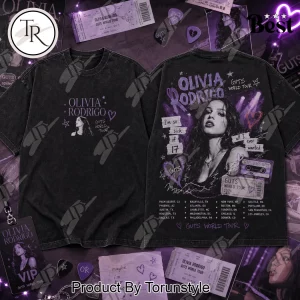 Olivia Rodrigo Guts World Tour 2024 Vintage Washed Graphic T-Shirt