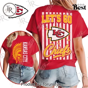 Kansas City Chiefs Game Day Let’s Go Victory Stripe Red Graphic T-Shirt