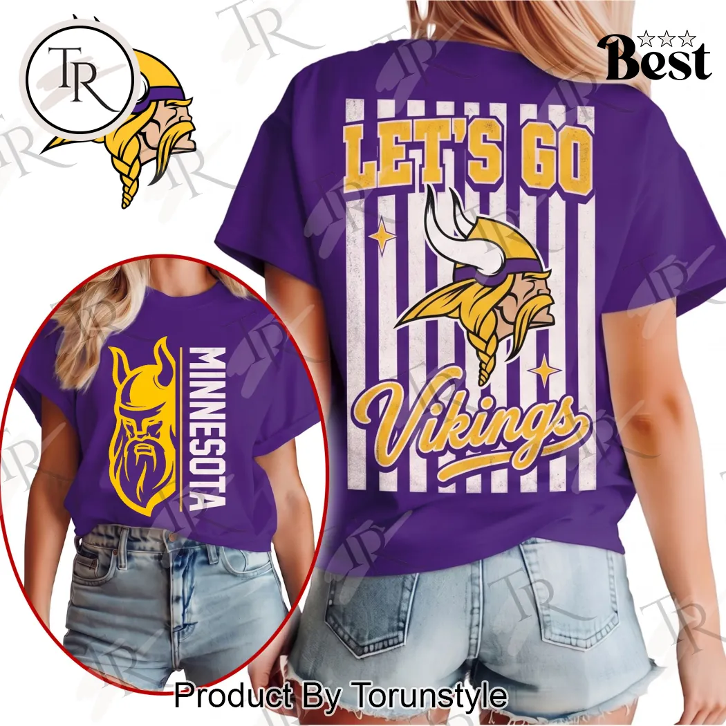 Minnesota Vikings Retro Game Day Victory Stripe Graphic T-Shirt Minnesota Vikings Retro Game Day Victory Stripe Graphic T-Shirt
