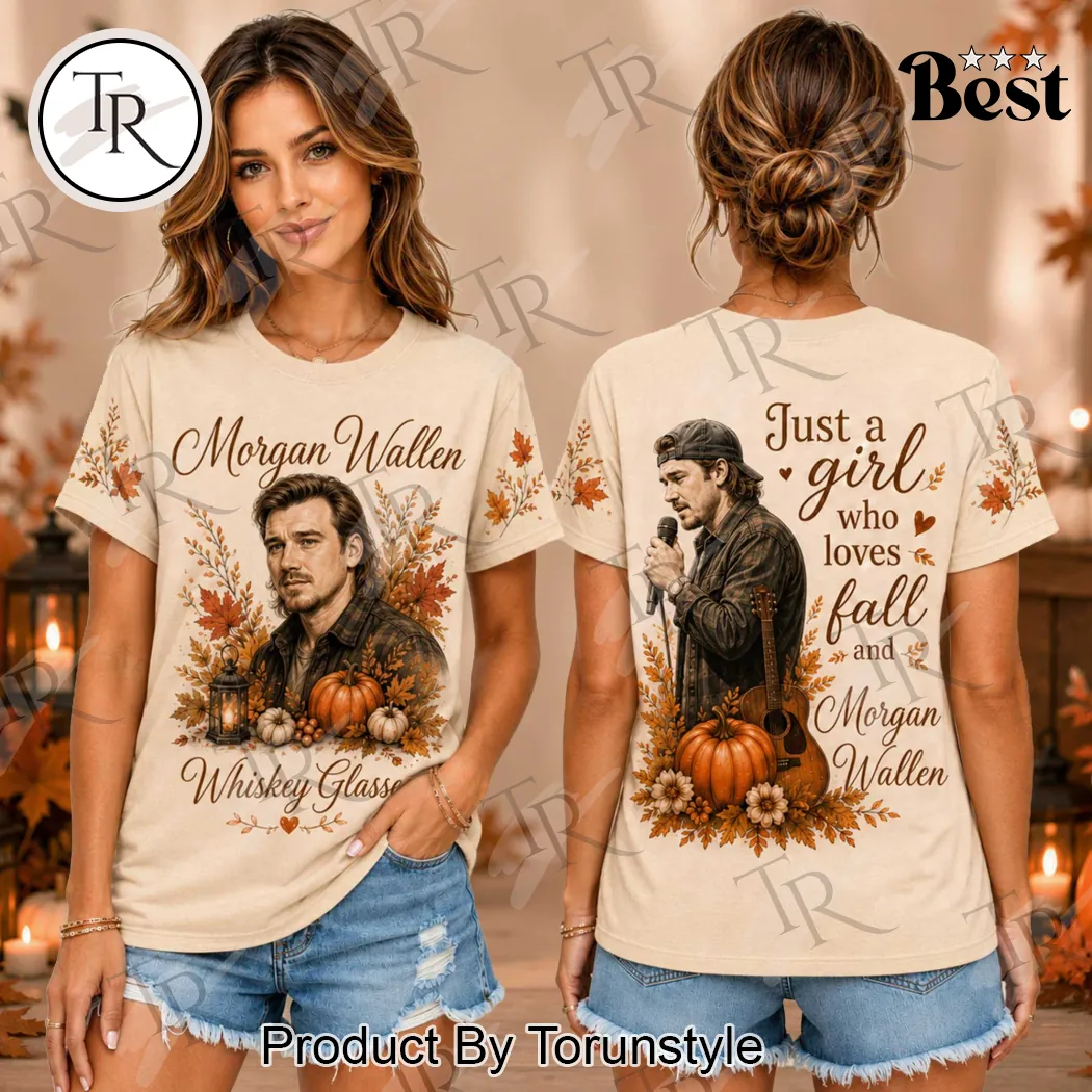Morgan Wallen Just a Girl Who Loves Fall Autumn Pumpkin Graphic T-Shirt Morgan Wallen Just a Girl Who Loves Fall Autumn Pumpkin Graphic T-Shirt
