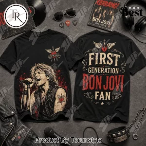 Bon Jovi First Generation Fan Vintage Rock Band Graphic T-Shirt