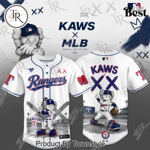 KAWS x MLB Texas Rangers 2026 Limited Edition Streetwear Graphic Baseball Jersey