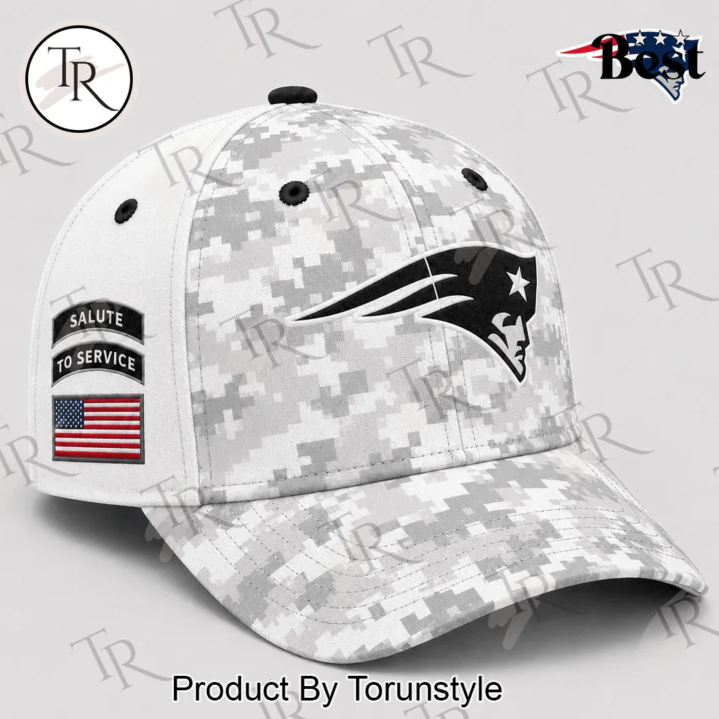 New England Patriots NFL Salute to Service White Digital Camo Baseball Cap New England Patriots NFL Salute to Service White Digital Camo Baseball Cap
