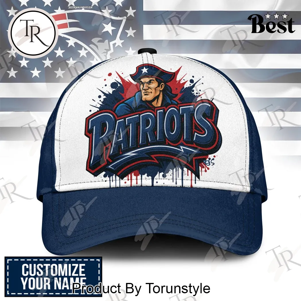 New England Patriots Personalized Graffiti Paint Splatter NFL Fan Baseball Cap New England Patriots Personalized Graffiti Paint Splatter NFL Fan Baseball Cap