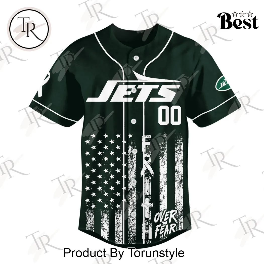 New York Jets Breast Cancer Awareness Hope Over Fear Personalized Baseball Jersey New York Jets Breast Cancer Awareness Hope Over Fear Personalized Baseball Jersey
