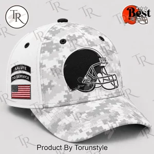 Cleveland Browns NFL Salute to Service White Digital Camo Baseball Cap