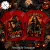 Barry Manilow Spooky Season Put A Spell On Me Halloween Red Graphic T-Shirt Barry Manilow Spooky Season Put A Spell On Me Halloween Red Graphic T-Shirt