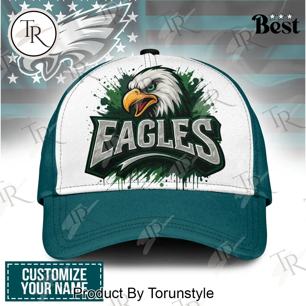 Philadelphia Eagles Personalized Graffiti Splatter Art Custom Name Baseball Cap Philadelphia Eagles Personalized Graffiti Splatter Art Custom Name Baseball Cap