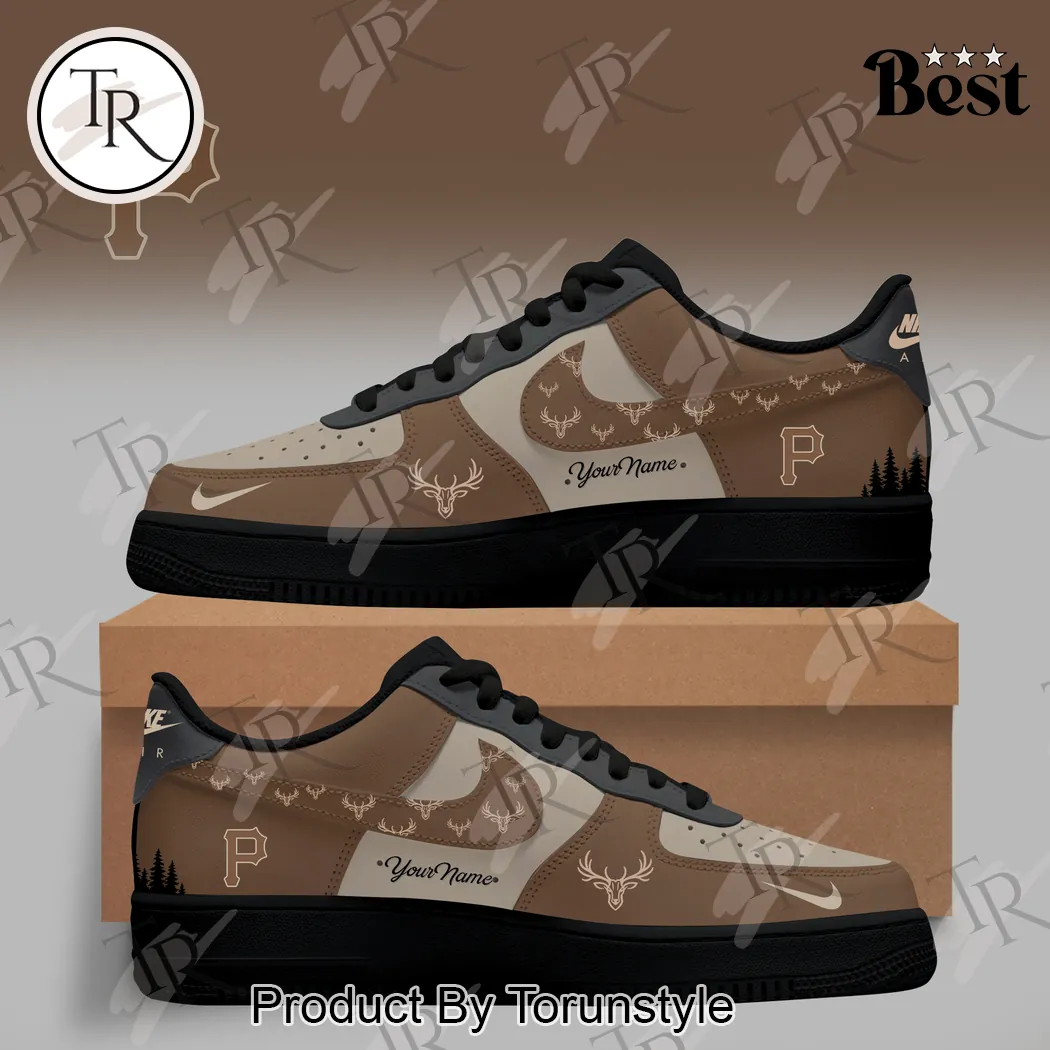 Pittsburgh Pirates Hunting Season Personalized Brown Custom Air Force 1 Sneakers Pittsburgh Pirates Hunting Season Personalized Brown Custom Air Force 1 Sneakers