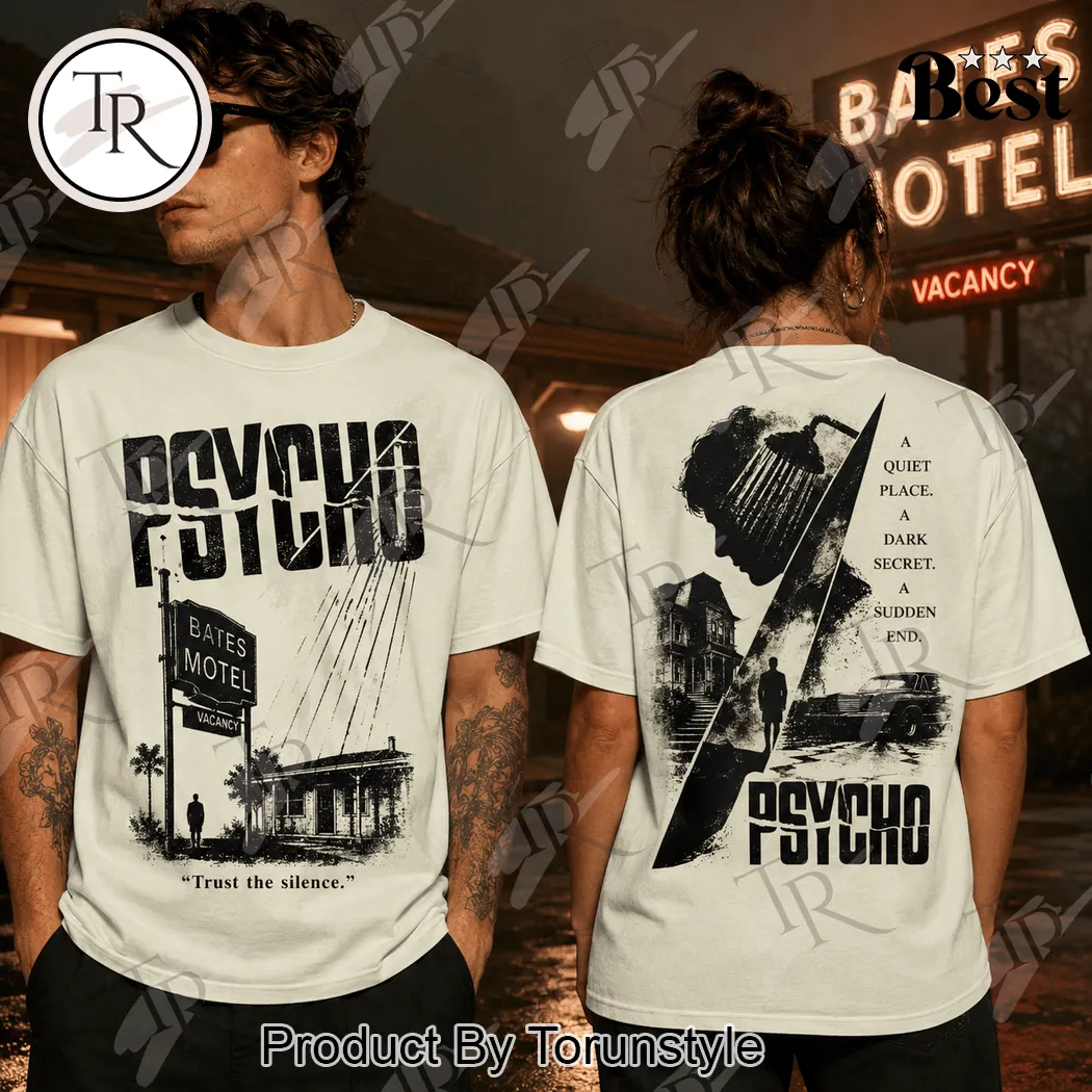 Psycho Movie Bates Motel Graphic Horror T-Shirt Psycho Movie Bates Motel Graphic Horror T-Shirt