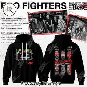 Foo Fighters Take Cover Australia and New Zealand Tour Graphic Concert Hoodie Foo Fighters Take Cover Australia and New Zealand Tour Graphic Concert Hoodie
