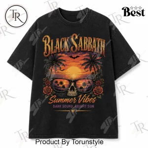 Black Sabbath Summer Vibes Vintage Wash Retro Rock Band T-Shirt