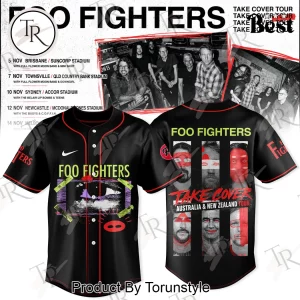 Foo Fighters Take Cover Australia New Zealand Tour Commemorative Graphic Baseball Jersey