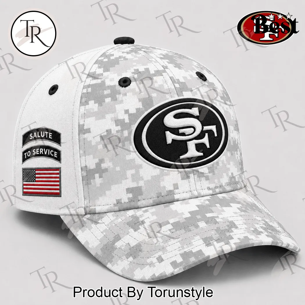 San Francisco 49ers NFL Salute to Service White Digital Camo Baseball Cap San Francisco 49ers NFL Salute to Service White Digital Camo Baseball Cap