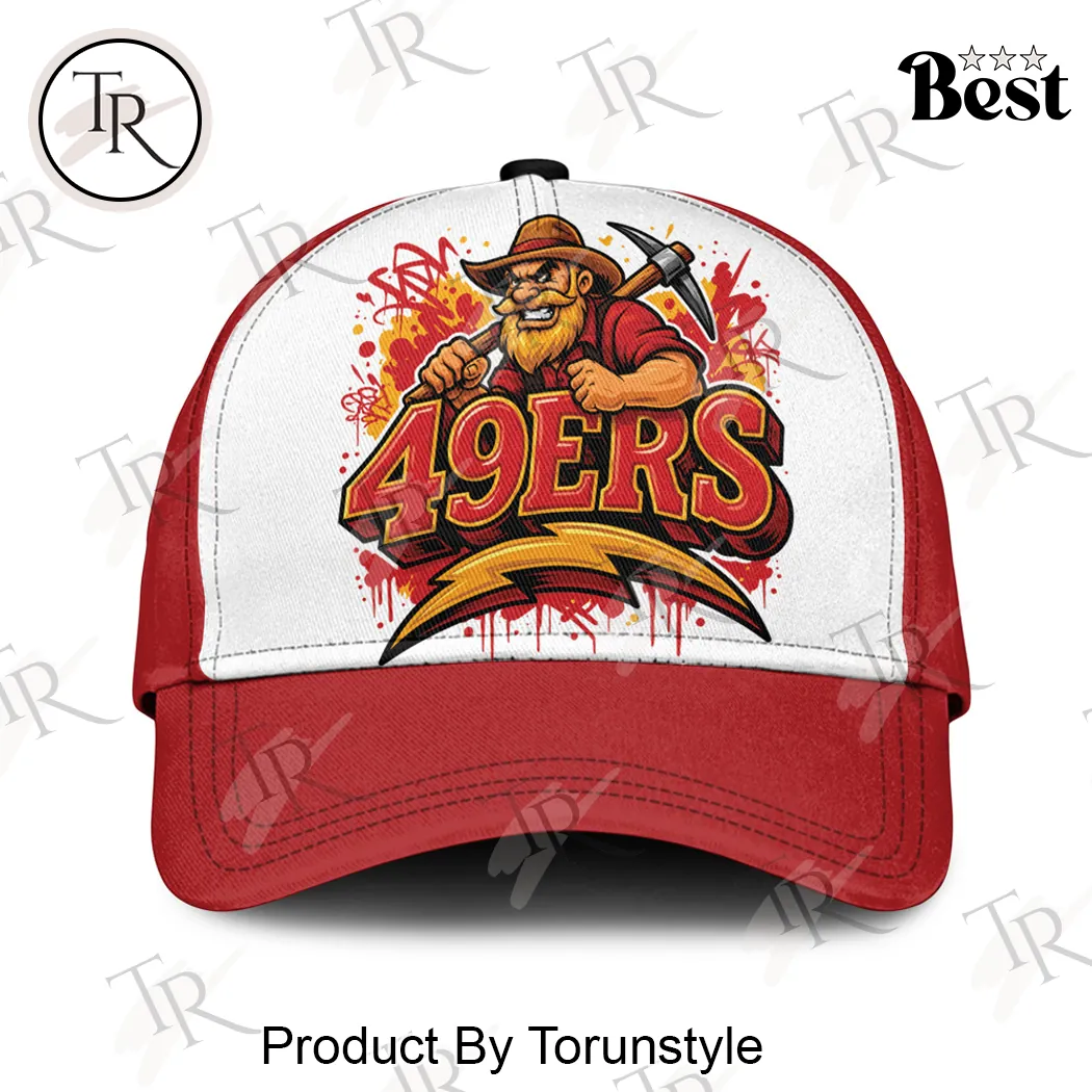 San Francisco 49ers Personalized Name Graffiti Mascot Premium Baseball Cap San Francisco 49ers Personalized Name Graffiti Mascot Premium Baseball Cap