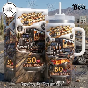 Smokey and the Bandit 50th Anniversary Hot Wheels Retro Movie Commemorative 40oz Tumbler
