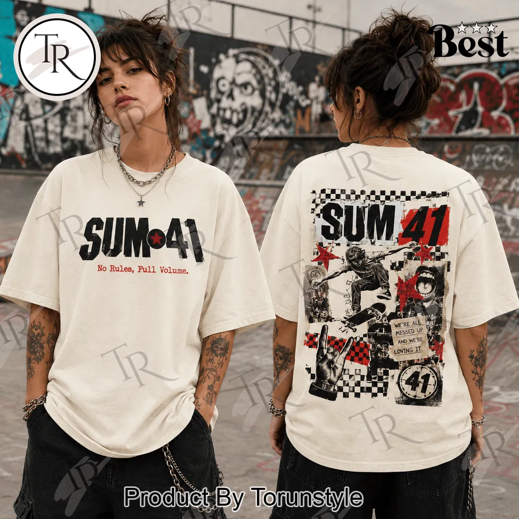 Sum 41 Punk Rock Band Vintage Graphic Oversized T-Shirt Sum 41 Punk Rock Band Vintage Graphic Oversized T-Shirt