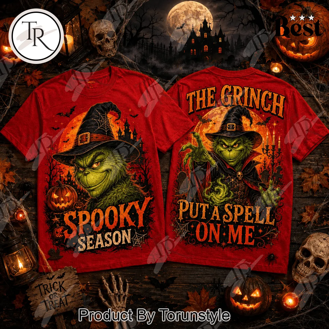 The Grinch Put A Spell On Me Halloween Spooky Season Graphic T-Shirt The Grinch Put A Spell On Me Halloween Spooky Season Graphic T-Shirt