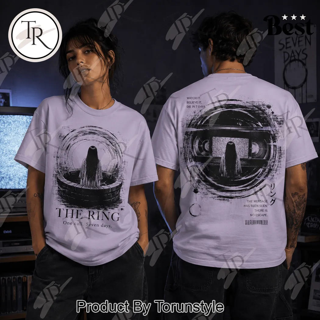 The Ring Samara Morgan Double-Sided Horror Graphic T-Shirt The Ring Samara Morgan Double-Sided Horror Graphic T-Shirt