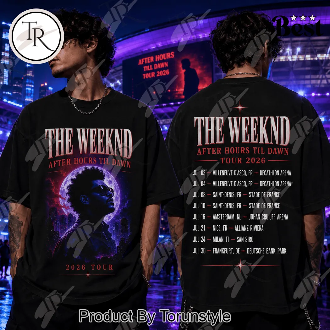 The Weeknd After Hours Till Dawn Tour 2026 Vintage Graphic T-Shirt The Weeknd After Hours Till Dawn Tour 2026 Vintage Graphic T-Shirt