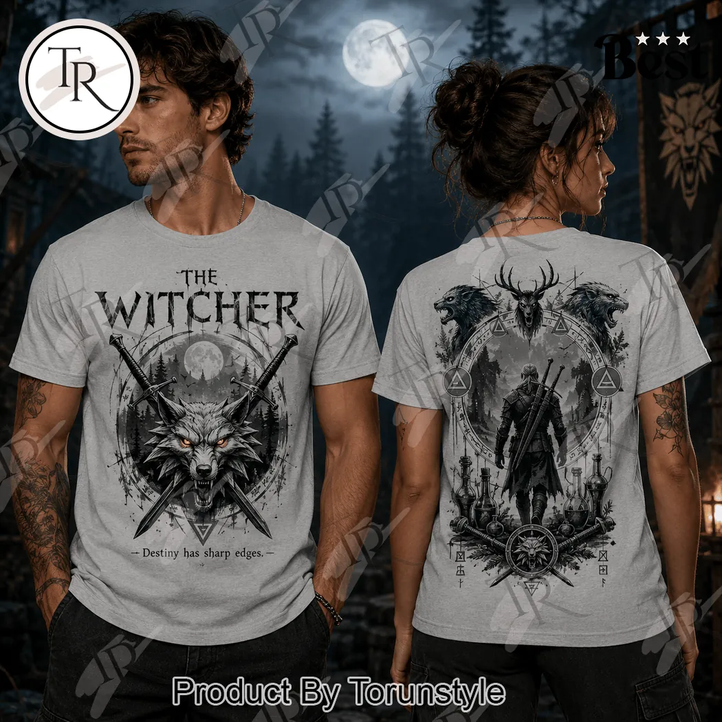 The Witcher Wolf Medallion Premium Graphic T-Shirt The Witcher Wolf Medallion Premium Graphic T-Shirt